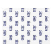 Navy Blue Glitter Klasse van 2025 Tafelkleed (Voorkant (Horizontaal))