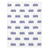 Navy Blue Glitter Klasse van 2025 Tafelkleed (Voorkant)