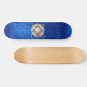 Navy Blue Glitter Professional Company Logo Kantoo Skateboard (Horizontaal)