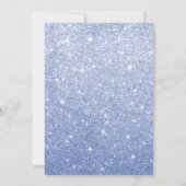 Navy Blue Glitter Script Sweet 16 Verjaardagsfeest Kaart (Achterkant)