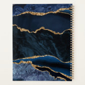 Navy Blue Gold Agate Professional Business Planner (Achterkant)