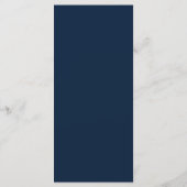 Navy Blue Gold Blush Floral Weddenrenmenu Menu (Achterkant)