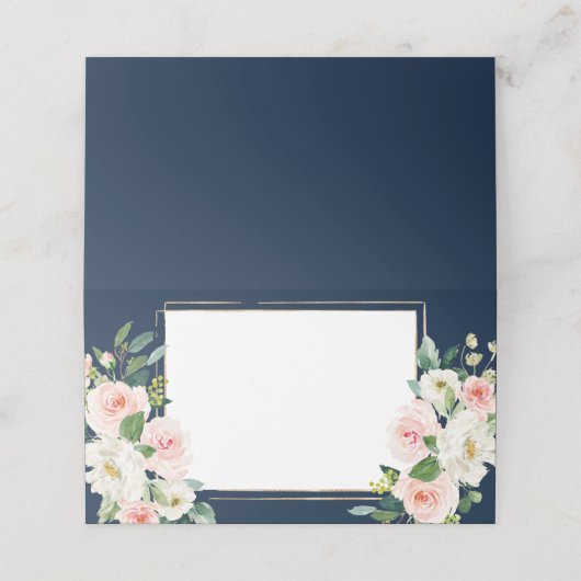 Navy Blue Gold Blush Wedding (Buitenkant ongevouwen)