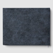 Navy Blue Gold Bokeh Wedding Gastenboek (Achterkant)