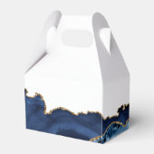 Navy Blue Gold Christian Cross Confirmation Party Bedankdoosjes (Achterkant)