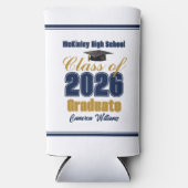 Navy Blue Gold Class of 2026 Graduation Party (Voorkant)