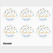 Navy Blue Gold Confetti bruiloft gunst Labels (Vel)