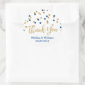 Navy Blue Gold Confetti bruiloft gunst Labels (Tas)