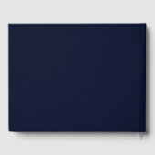 Navy Blue Gold Geometric Custom Formele Afstuderen Gastenboek (Achterkant)