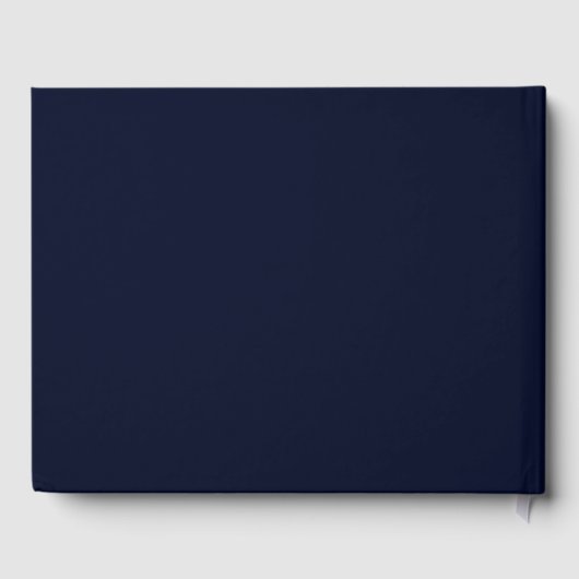 Navy Blue Gold Geometric Custom Formele Afstuderen Gastenboek (Achterkant)