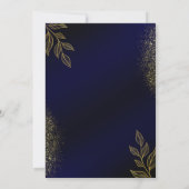 Navy Blue Gold Luxury Wedding Invitation (Dos)