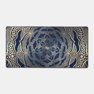 Navy Blue & Gold Mandala Luxe Reiki Yoga Studio