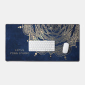 Navy Blue & Gold Mandala Luxe Reiki Yoga Studio (Clavier et souris)