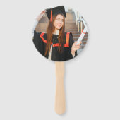 Navy Blue Gold Medische School Afstuderen Foto Handwaaier (Achterkant)