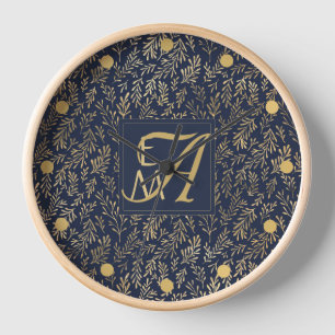 Navy Blue Gold Newly Weds Wedding Monogram Decor S