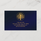 Navy Blue Gold Occupational Therapist Visitekaartje (Achterkant)