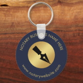 Navy Blue & Gold-promotiemiddel met Logo Sleutelhanger (Voorkant)