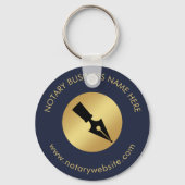 Navy Blue & Gold-promotiemiddel met Logo Sleutelhanger (Achterkant)