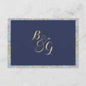 Navy blue gold silver holographic Details Kaart (Achterkant)