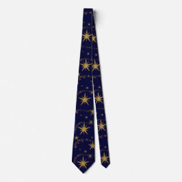 Navy Blue Gold Star Mannen Wedding, Afstuderen Stropdas