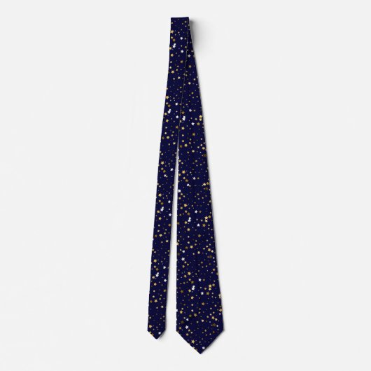Navy Blue Gold Star Pattern-werk, Afstuderen, cade Stropdas (Achterkant)