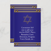 Navy Blue Gold Star van David RSVP All Purpose (Voorkant / Achterkant)