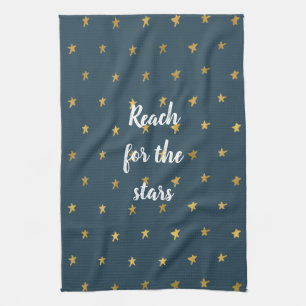 Navy Blue Gold Stars Theedoek