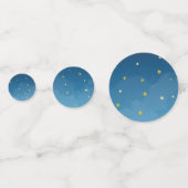 Navy Blue Gold Twinkle Little Star Table Confetti (Achterkanten)