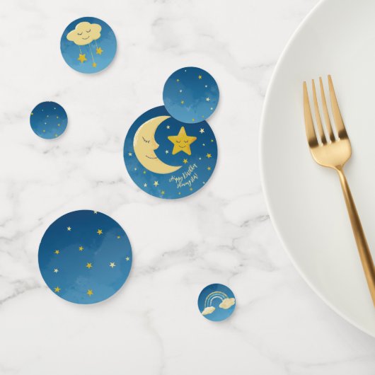 Navy Blue Gold Twinkle Little Star Table Confetti (Groep)