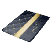 Navy Blue Golden Badmat (Gekanteld)