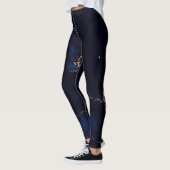 Navy Blue Golden Marble Leggings (Links)