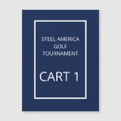 Navy Blue Golf Cart Tournament Magnet (Voorkant)