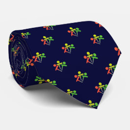 Navy Blue Golf Emblem Mannen Work, Birthday Gift Stropdas