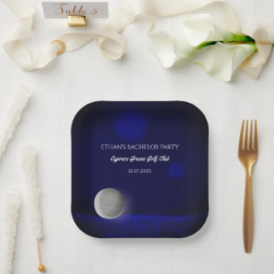 Navy Blue golf - golfers vrijgezellenfeest golf pa Papieren Bordje