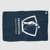 Navy Blue Golfers Naam Toernooi Golfhanddoek (Horizontaal)