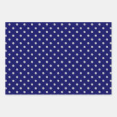 Navy Blue Gray Patterned Wrapping Paper Sheets (Voorkant 2)