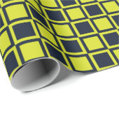 Navy Blue Green Checkerboard Cadeaupapier (Rol Hoek)