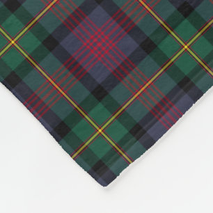 Navy Blue, Green en Red Logan Clan Tartan Fleece Deken