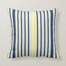 Navy Blue, Grey and Yellow Striped