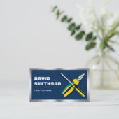 Navy Blue Handyman Repair Tools Electricia Visitekaartje (Staand voorkant)