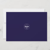 Navy Blue Happy Hour Klantwaardering Zakelijk Kaart (Achterkant)