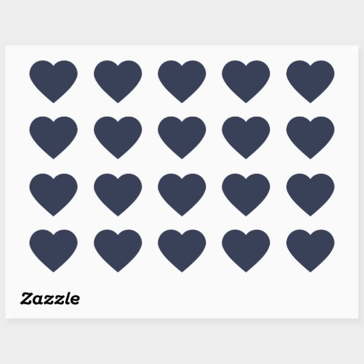 Navy Blue Hart Sticker (Vel)