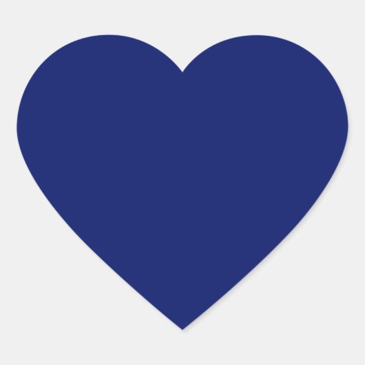 Navy Blue Heart Sticker (Voorkant)