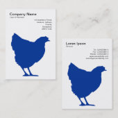 Navy Blue Hen-symbool - Zwart op wit Visitekaartje (Voorkant / Achterkant)