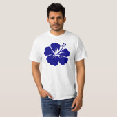 Navy blue hibiscus t-shirt (Voorkant volledig)