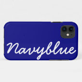 Navy Blue  Hoesje iPhone 5 Hoesje (Achterkant (horizontaal))