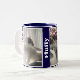 Navy Blue huisdierfoto's en namen Tweekleurige Koffiemok