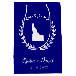 Navy Blue Idaho Map Wedding Welcome Swag Medium Cadeauzakje