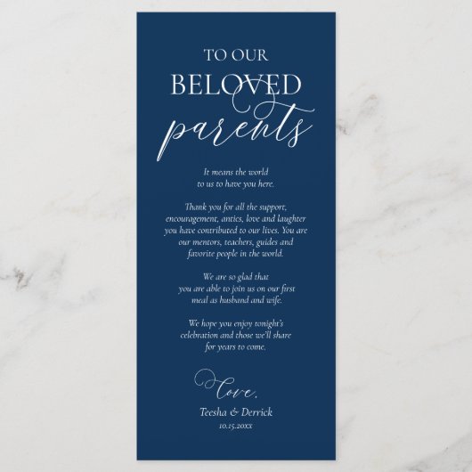 Navy Blue, inwendige plaatsinstelling Hartelijk da Programma (Voorkant)