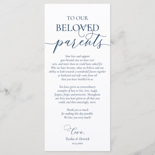 Navy Blue, inwendige plaatsinstelling Hartelijk da Programma (Voorkant)